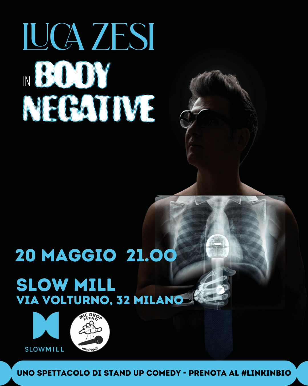 Locandina verticale Luca Zesi @Slow Mll 20 maggio